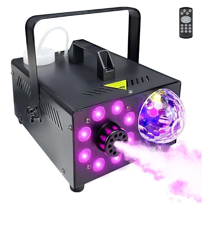 Professional 600W Fog Machine with Built-In LED Light Effects –
