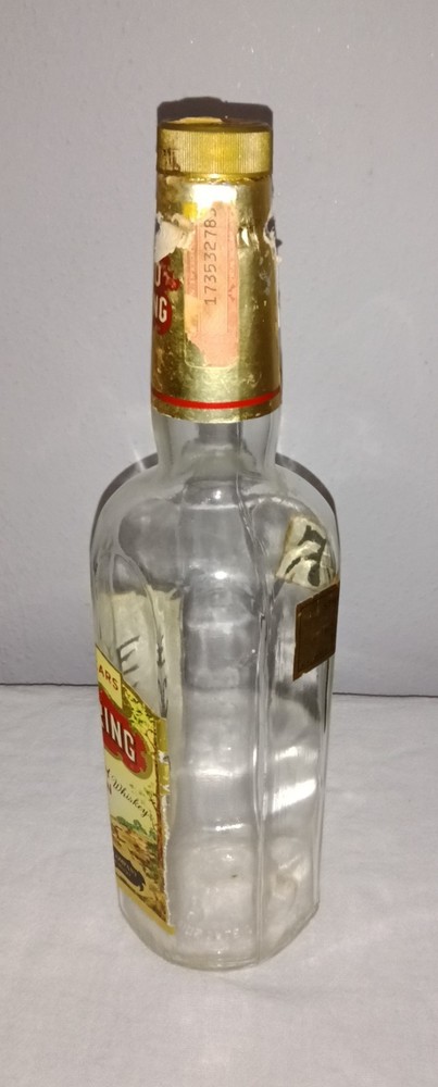 ECHO SPRING KENTUCKY BOURBON WHISKEY BOTTLE AGED 7 YEARS PAPER LABEL EMPTY