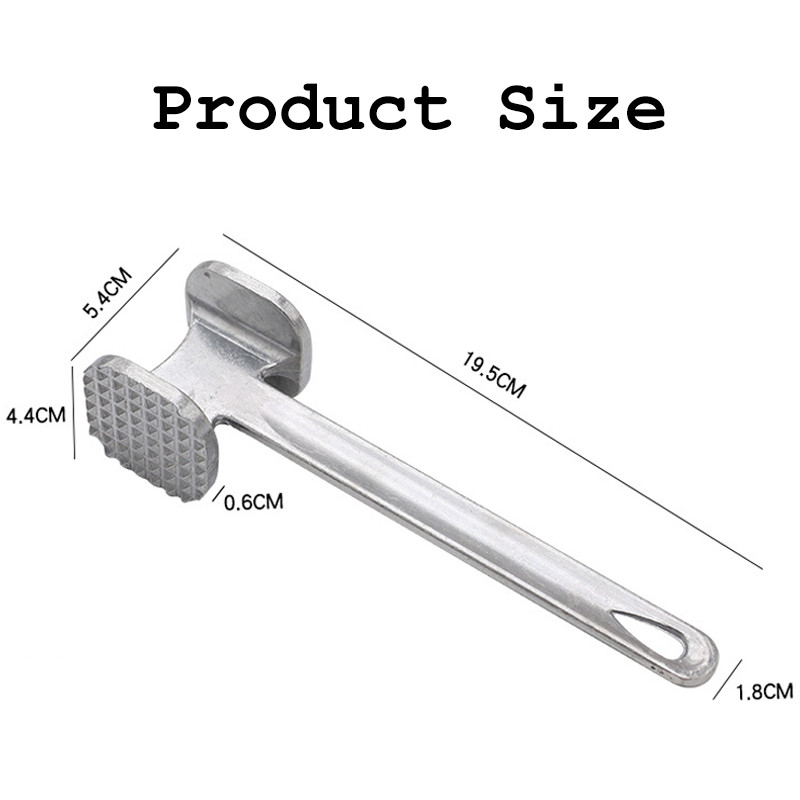 7.68" Double Side Beef Steak Mallet Pounder Meat Tenderizer Hammer Kitchen Tool