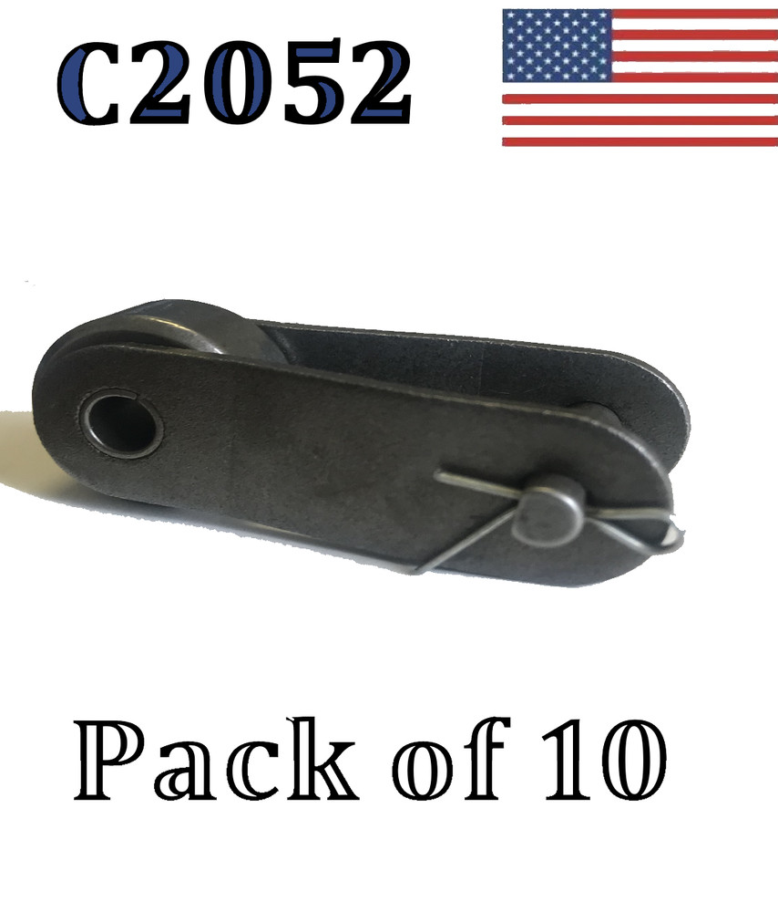 C2052 Conveyor Roller Chain Offset Link (10 Pack) 1 1/4" Pitch OVERSIZED ROLLERS