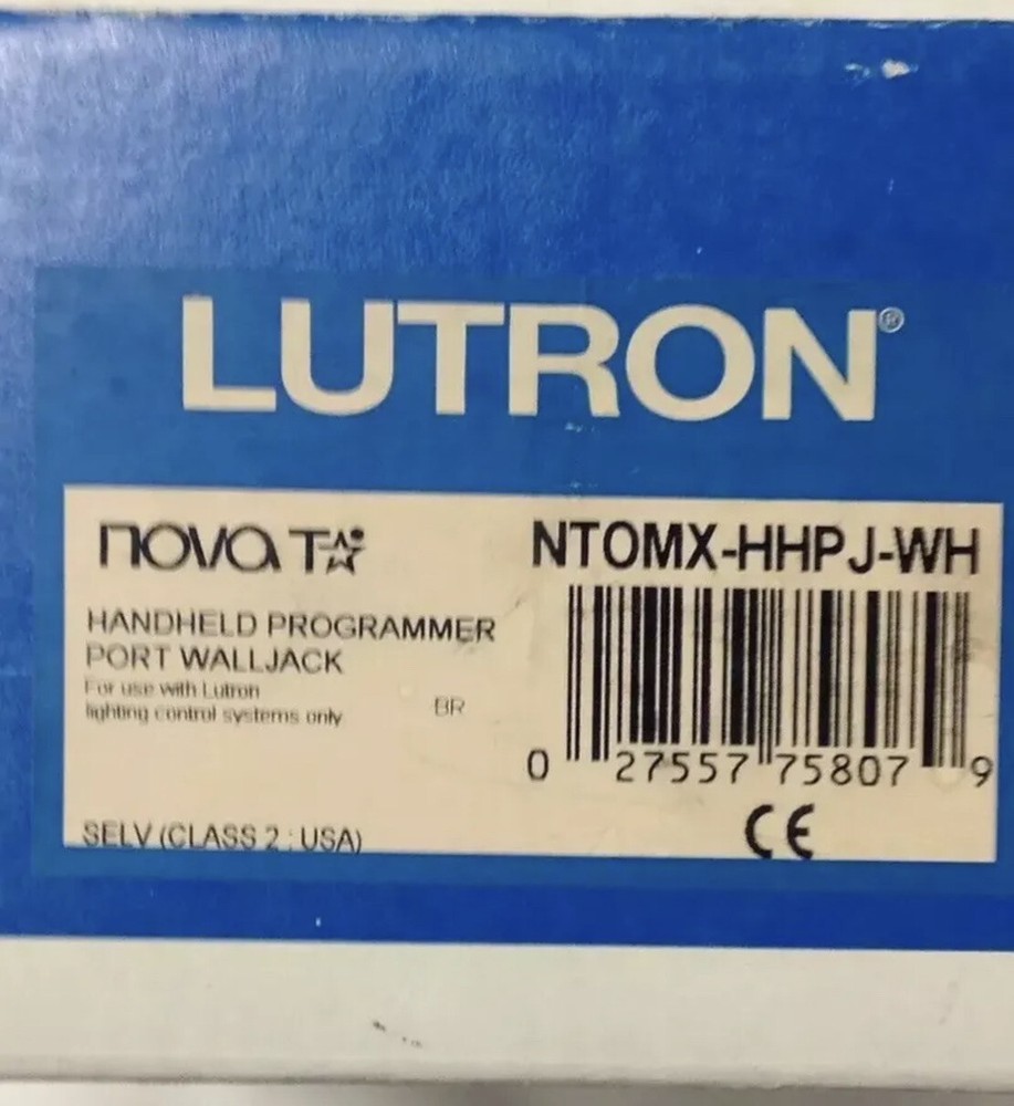 LUTRON NTOMX-HHP-WH WHITE HANDHELD PROGRAMMER PORT WALLJACK