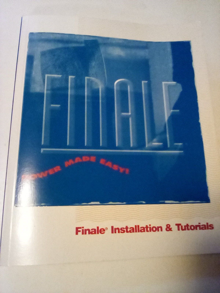 Finale Installation & Tutorials 1997 Windows Coda Music Technology First Print