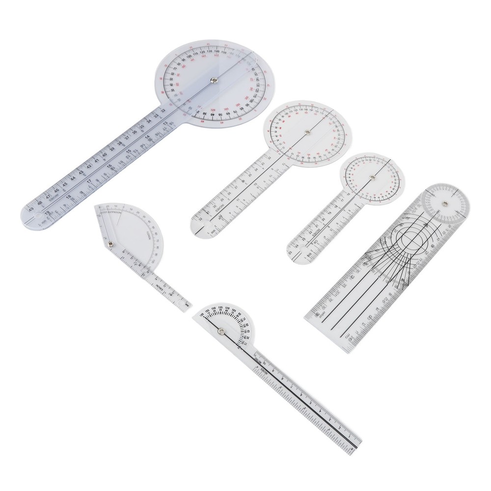 6Pcs Spinal Goniometer Joint Angle Protractor Ruler For Joint Recovery