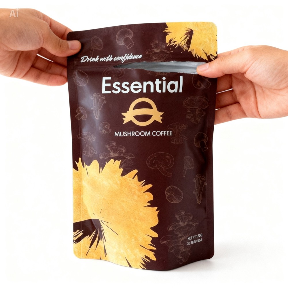 SUPERGOOD Essential Mushroom Coffee – 30 Servings, Adaptogen Blend