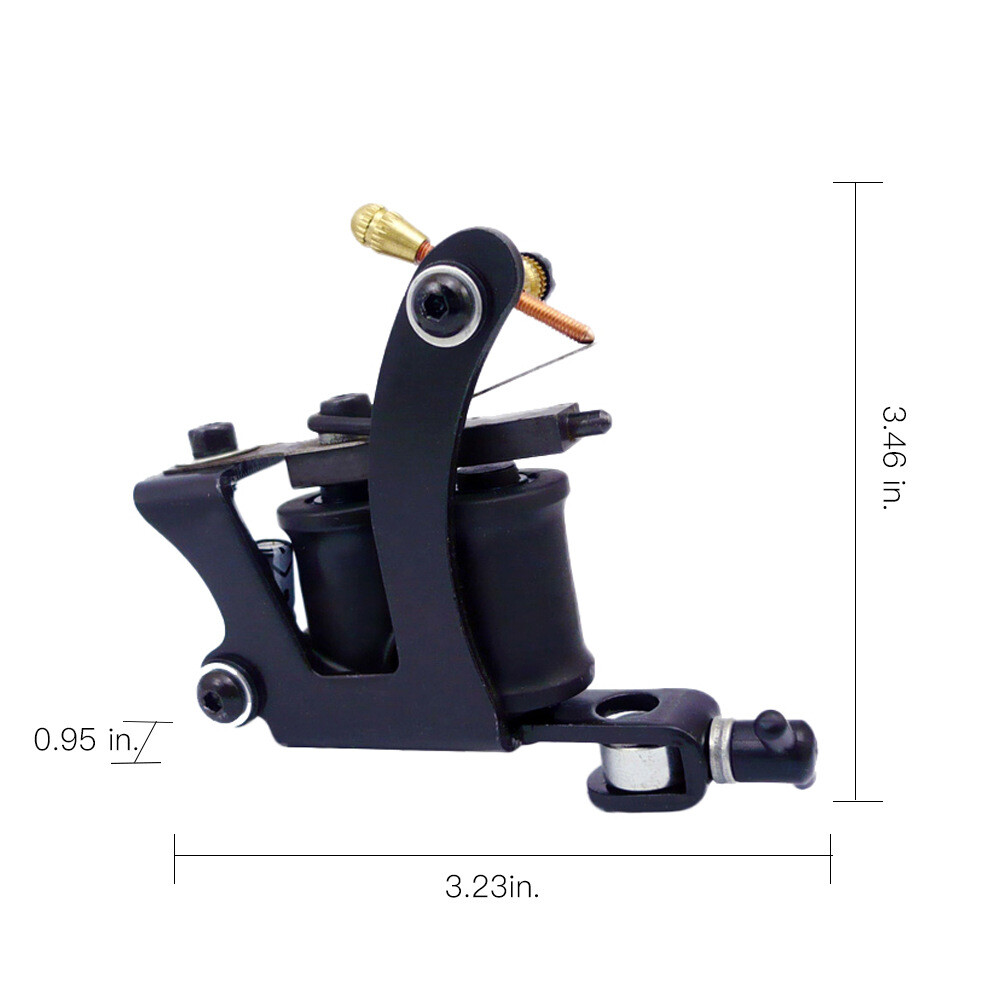 Complete Beginner Tattoo Kit Machine Gun Liner Shader Power Supply Tip Grip