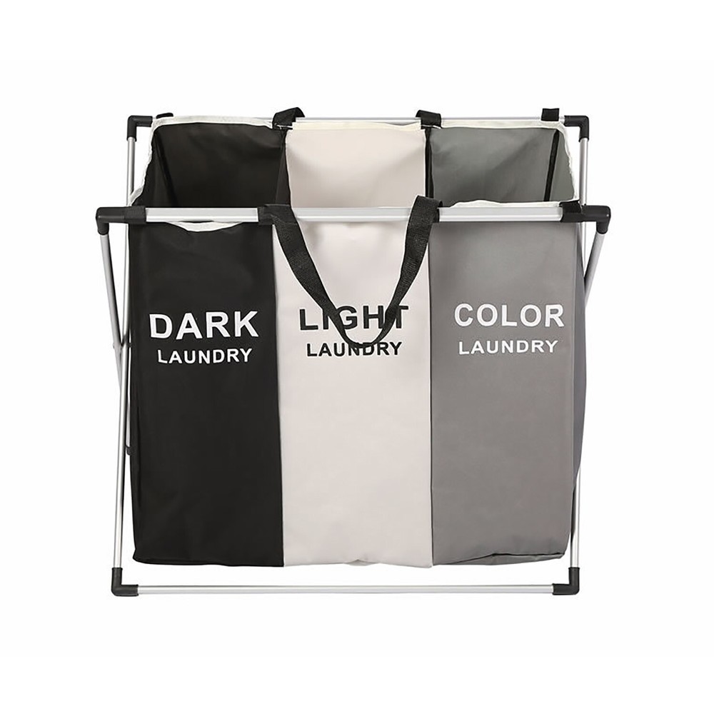 Laundry Basket Organizer. 3 Sections 26"x15''x23'' Foldable Dirty Laundry Hamper