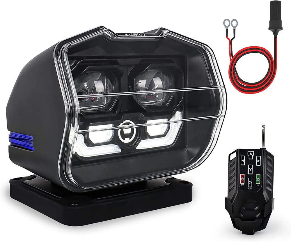 60W MOVOTOR Wireless Remote Control 360° Rotating Searchlight