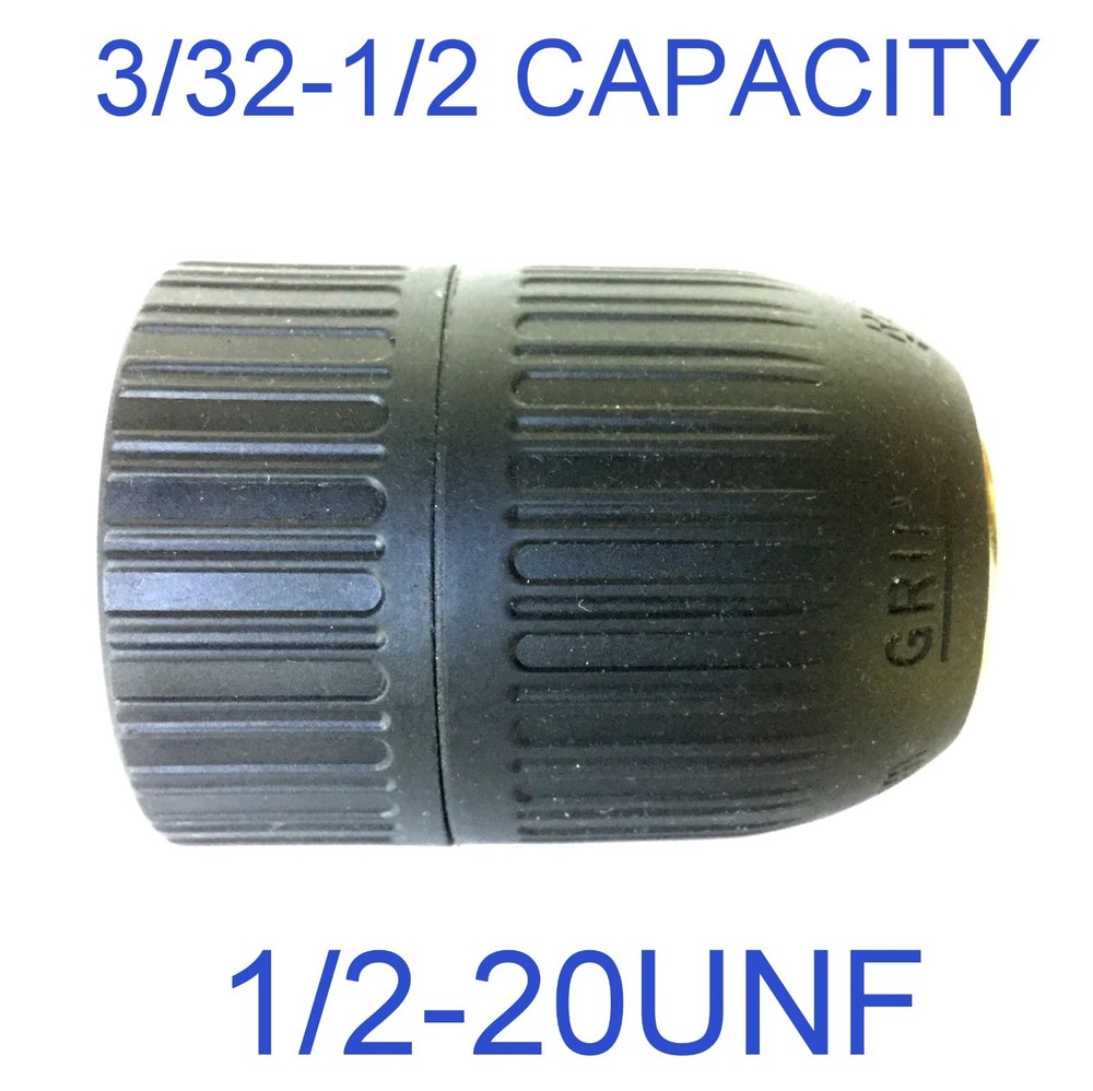 1 pc keyless 3/32"-1/2" Capacity 1/2"-20UNF Mount Drill Chuck S