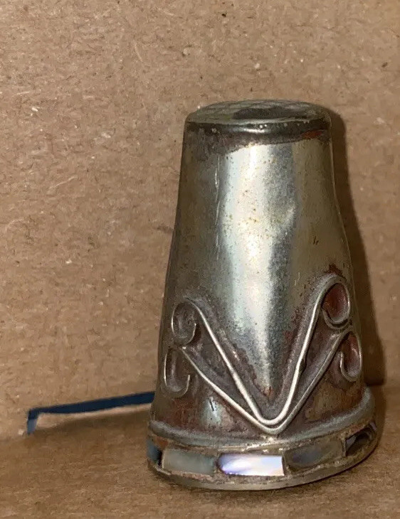 Vintage Mexico Thimble Silver Ornate Wire