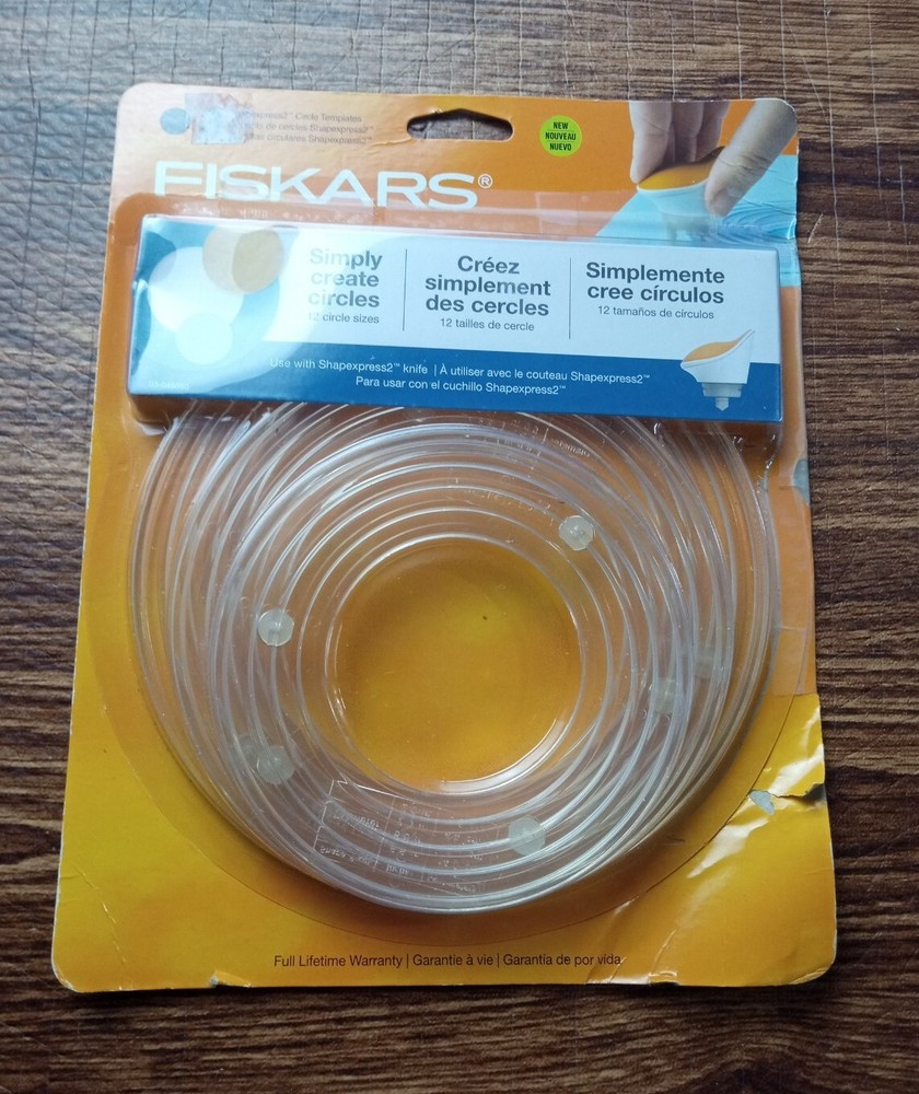 Fiskars Shape express Simply Create 3 Plastic Circle Templates