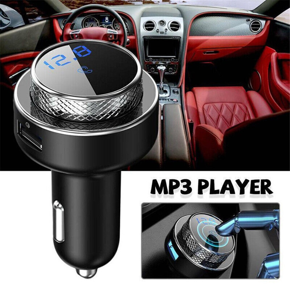 2Pot USB Charger Wireless Bluetooth 5.0 Car FM Transmitter MP3 Player Adapter