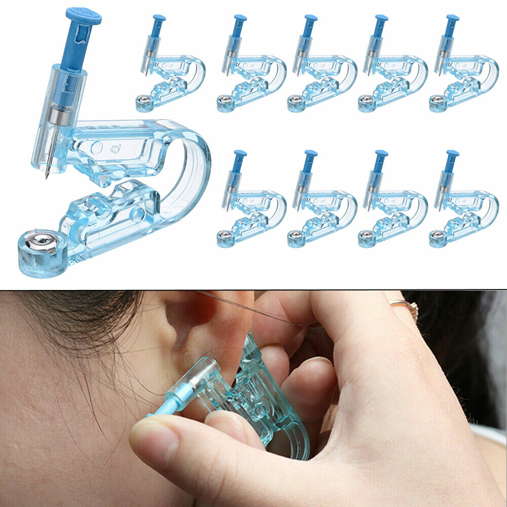 10/20PC Ear Stud Piercing Gun Ear Stud Unit Sterile Piercer Disposable Body Tool