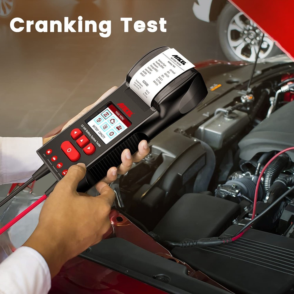 Ancel BST600 Digital Car Battery Load Tester Charging Cranking System Analyzer