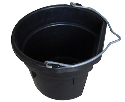 Flat Bucket, Rubber, 12-Qts.
