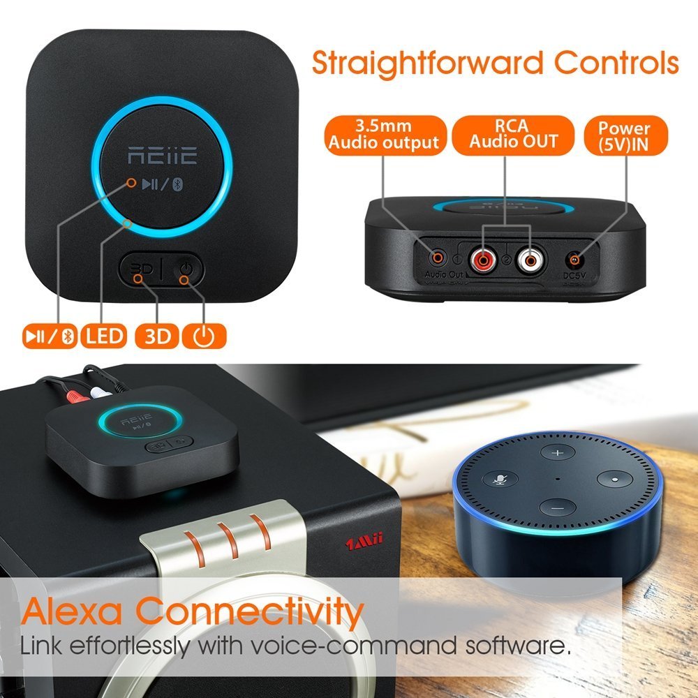 Upgraded Audio Bluetooth Receiver, HiFi Wireless Audio Adapter, 4.2 Receiver
