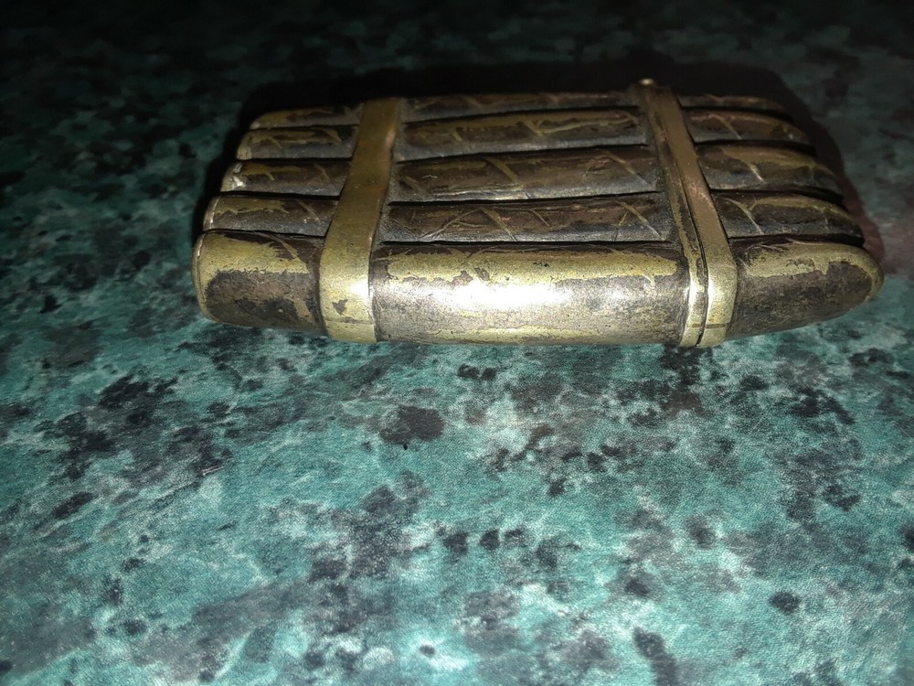 1900'S STERLING SIVER FIGURAL CIGAR MATCHSAFE VESTA