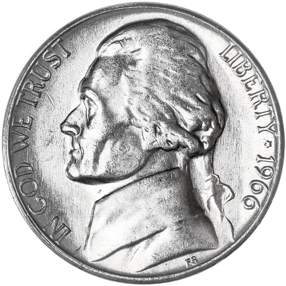1966 (P) Jefferson Nickel BU US Coin