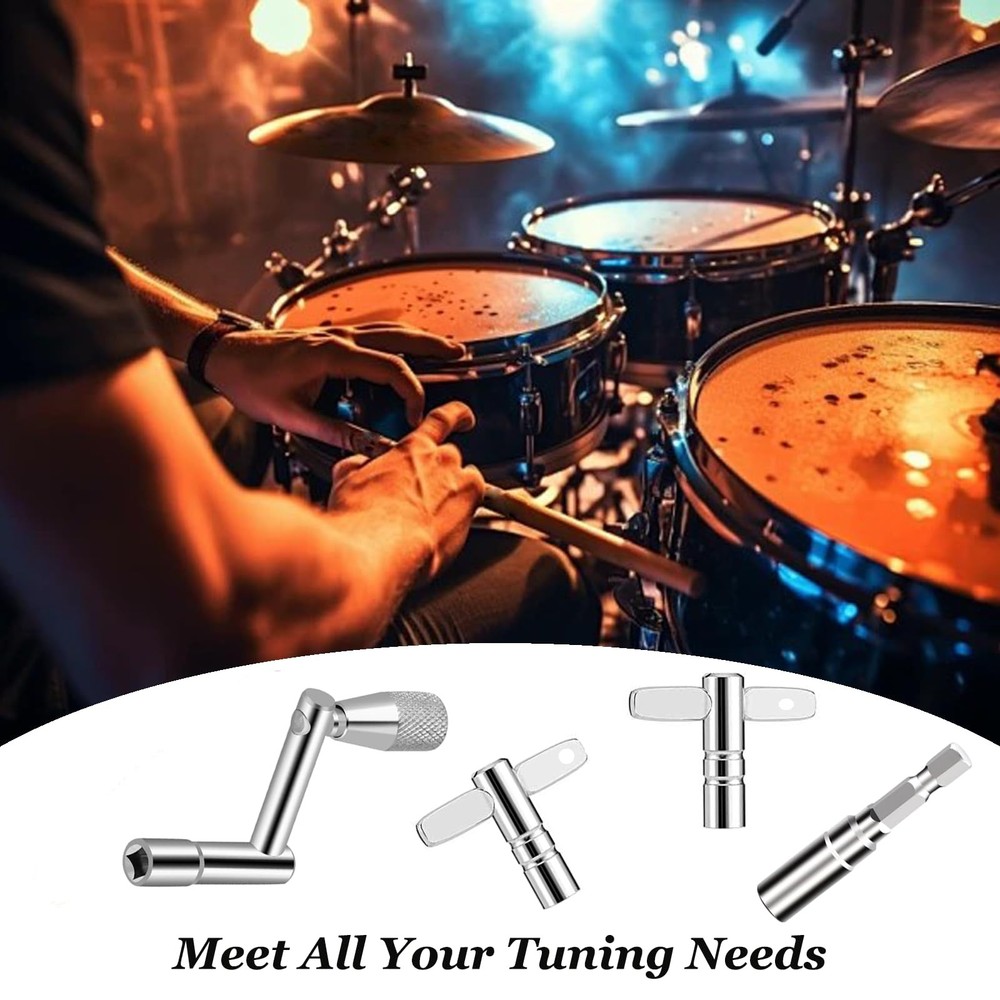 Drum Key Set, Speed Key, Standard Keys And Drill Bit Medium