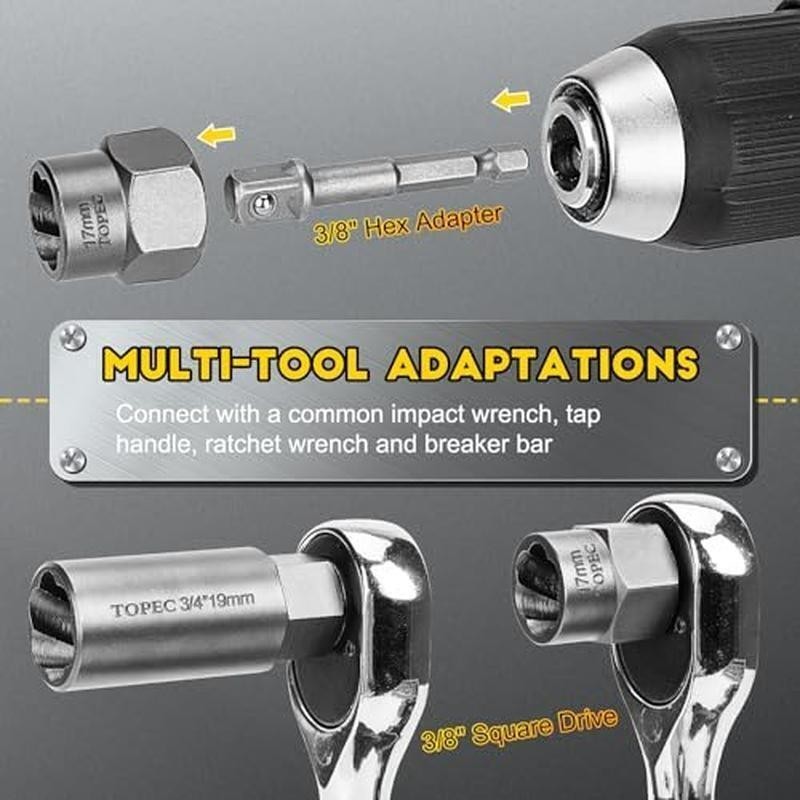 Deep Bolt Extractor Set 28PCS 3/8" Drive Bolt Extractor Kit Lug Nut Removal Tool