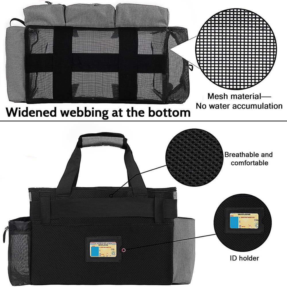 Timoxi Large Cleaning Caddy Bag Built-In Sturdy Support Board