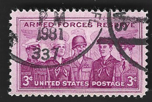 Sc#1067 3c Armed Forces Reserves with 1981 CDS cancel - (A- 5)