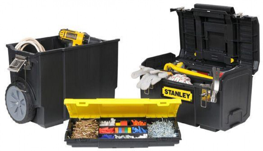 3 in 1 Detachable Rolling Tool Box Mobile Work Center Portable Lockable 11 in.