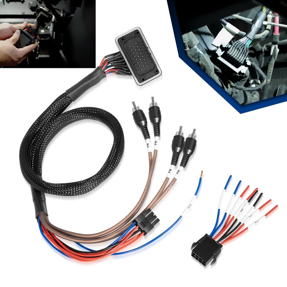for Polaris Pro XP Pro R Ride Command Amp RCA Output Remote Speaker Wire Harness