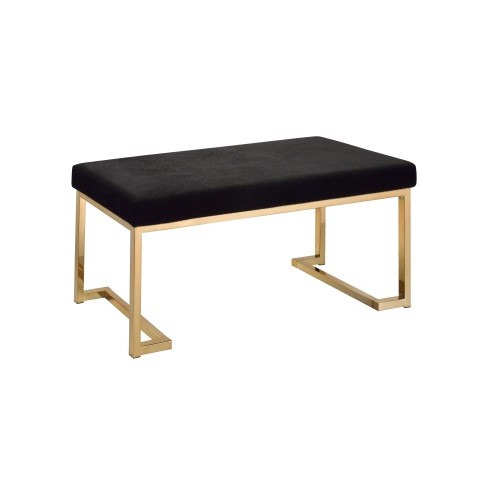 KA Black Fabric,metal base Bench
