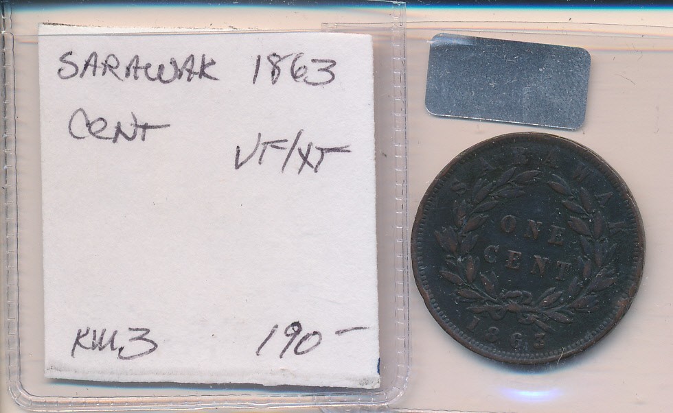SARAWAK - 1863 CENT - #3540 - RARE