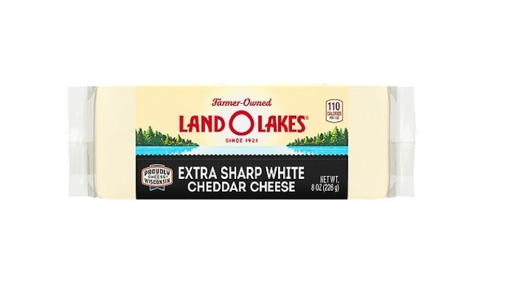 Land O Lakes Extra Sharp White Cheddar Cheese, 8 oz (3 Pack)