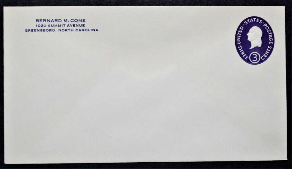 1950 US SC. #U534 die 2 stamped envelope, 3 cent, mint, very nice