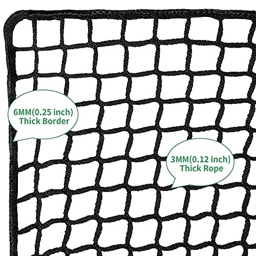 Golf Practice Net Netting Barrier Nets Nylon Black NEW