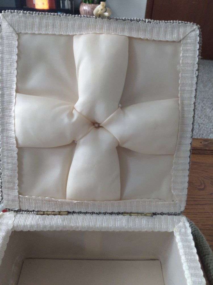 Vintage Sewing Basket Weaved