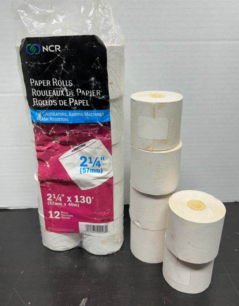16 PACK NCR Paper Rolls 2-1/4" 130' for Adding Machine Calculator POS Register