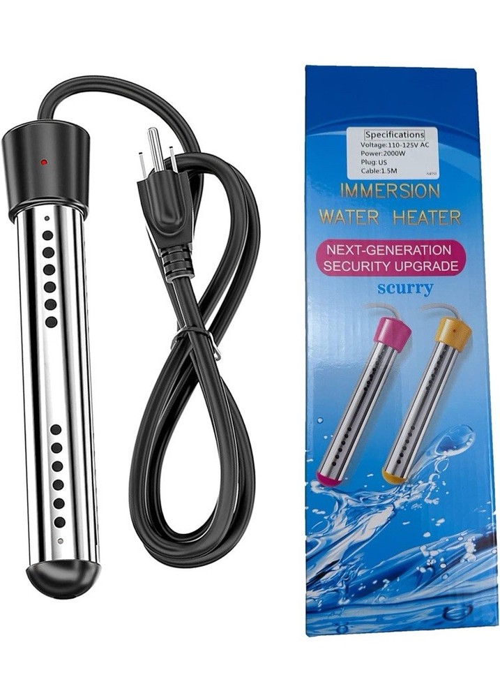 2000W Immersion Water Heater Portable Bucket Heater with Digital LCD Thermome...