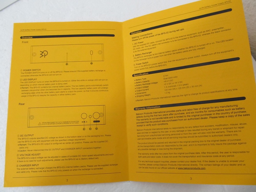Bakoon BPS-02 SATRI Battery Power Supply