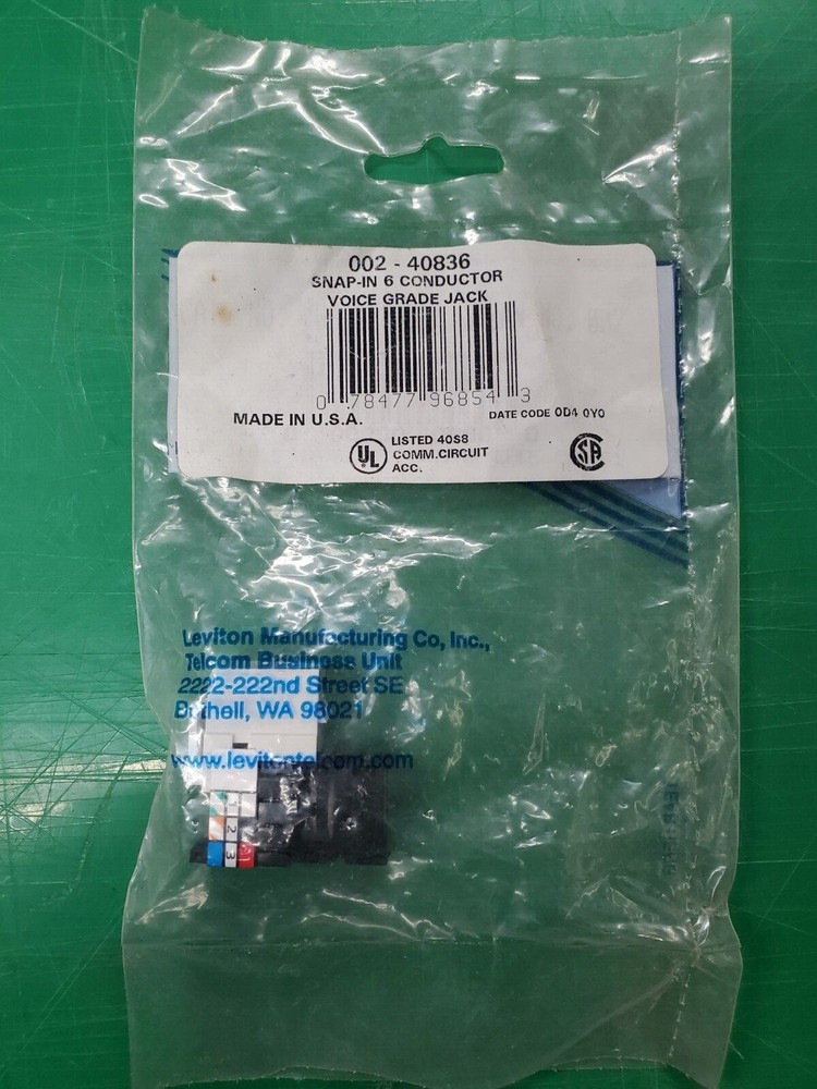 New Leviton Phone Jack