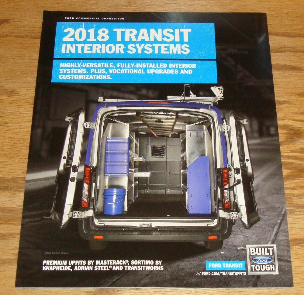 Original 2018 Ford Transit Interior Systems Foldout Sales Brochure 18