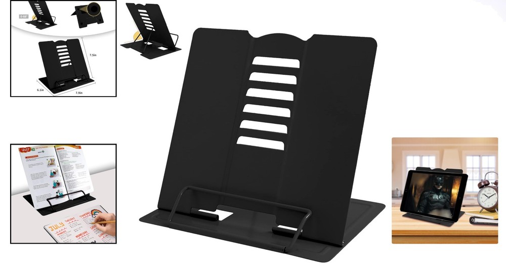 Modern Sloped Book Holder with Six Adjustable Positions for Comfortable Reading