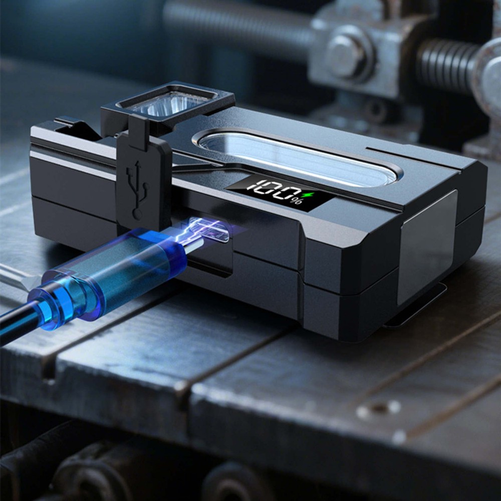 Magnetic LED Work Light USB Rechargeable Flashlight with Multi Color Side Lights