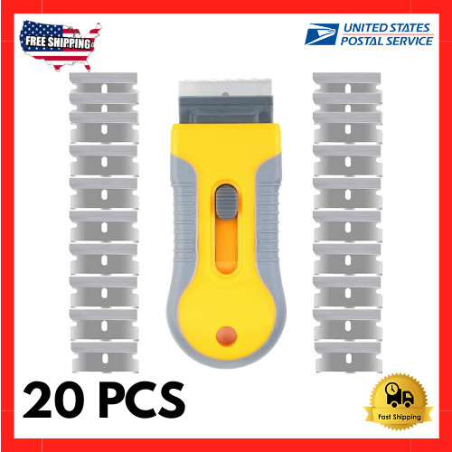 Razor Scraper Tools with 20 Blades Multipurpose Removal Two Tone Cleaning Tools