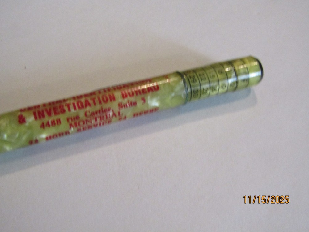 Ritepoint Mechanical Pencil Central Identification Investigation Bureau Montreal