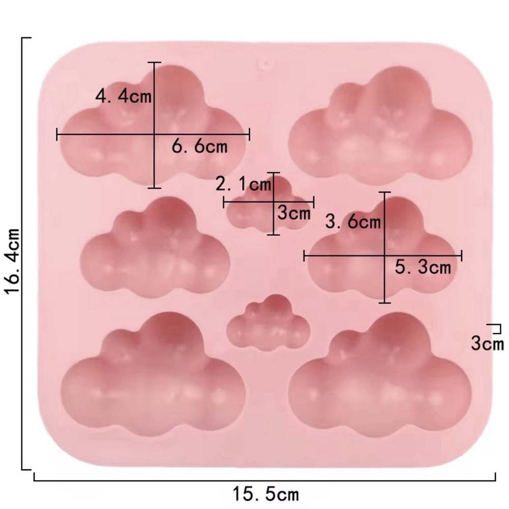 Cloud Soap Mold Set Silicone Square and Mini Cloud Embed Molds DIY