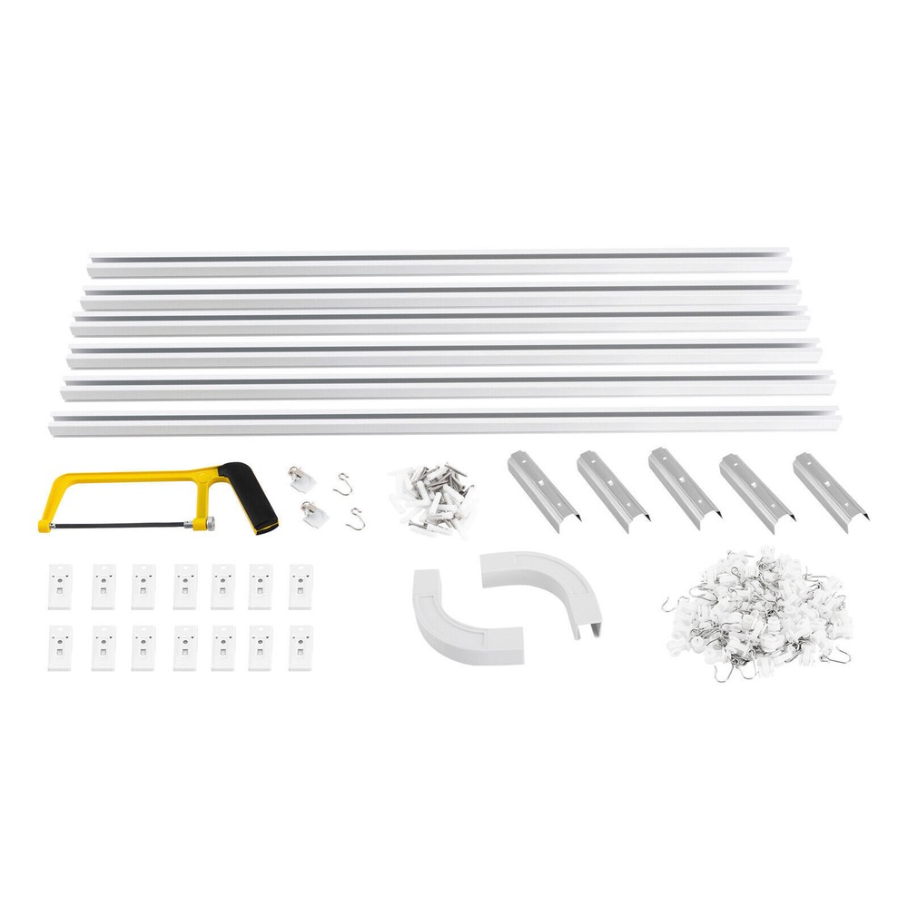 Ceiling Curtain Track Straight Bendable Rail Mount Shower Window Room Divider