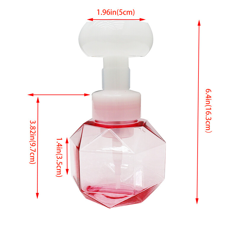 1pc Refillable Soap Bath Pump Foaming Bottle 300ml Various Colour