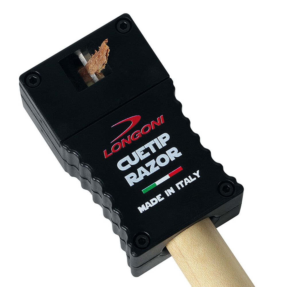 Longoni Billiard Pool Cue Tip Razor Edger Trimmer Shaper Scuffer