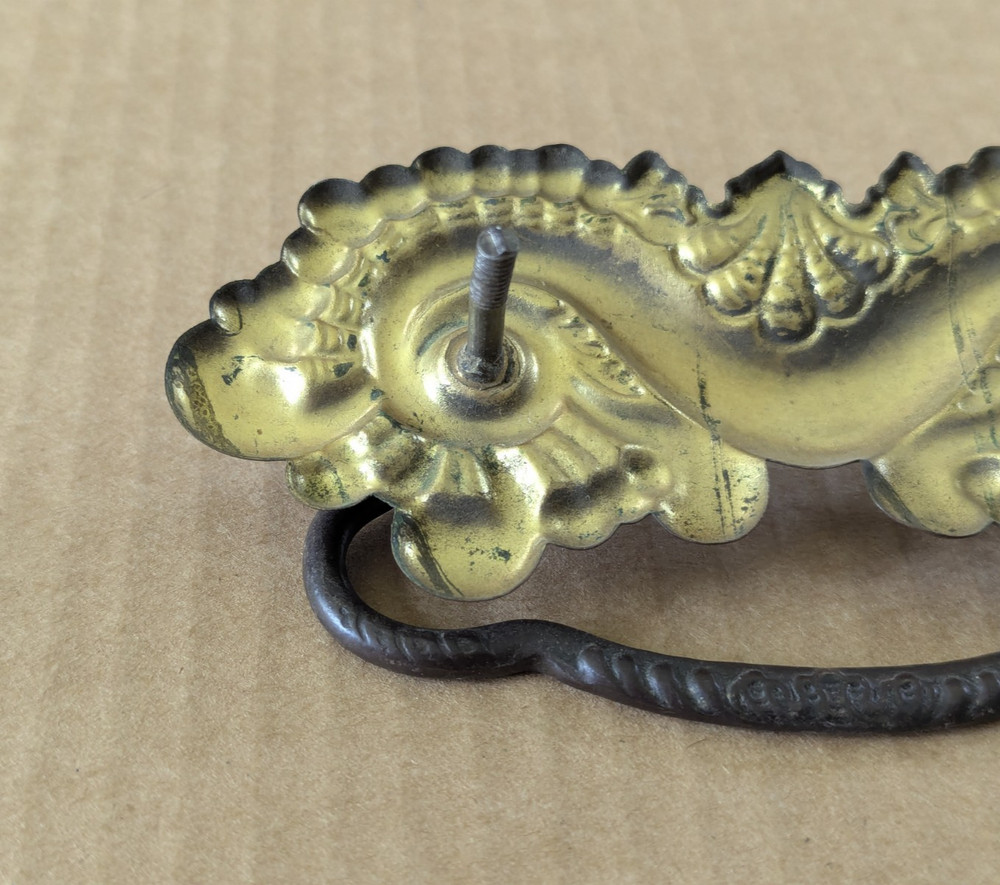 Vintage Antique Decorative Ornate Fancy Drop Bail Handle Drawer Pull