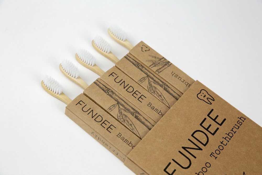 Bamboo Toothbrush Set 10-Pack | FUNDEE Eco-Friendly, Biodegradable, BPA-Free