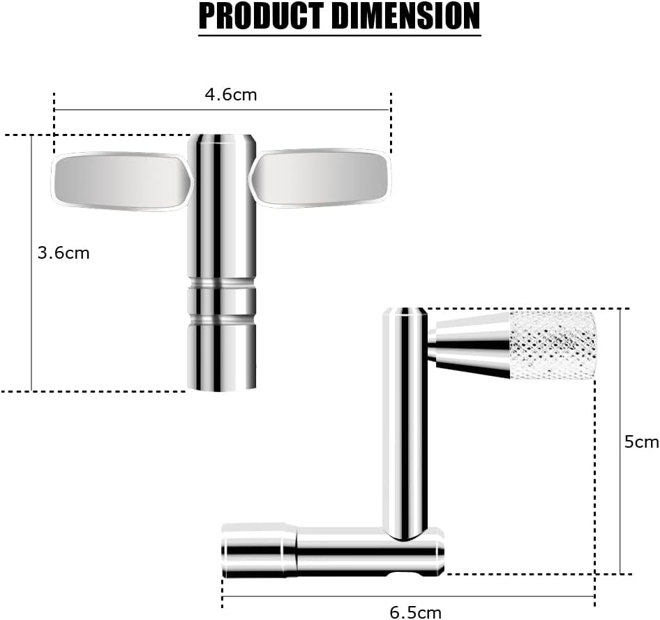Universal Drum Tuning Key Continuous Motion