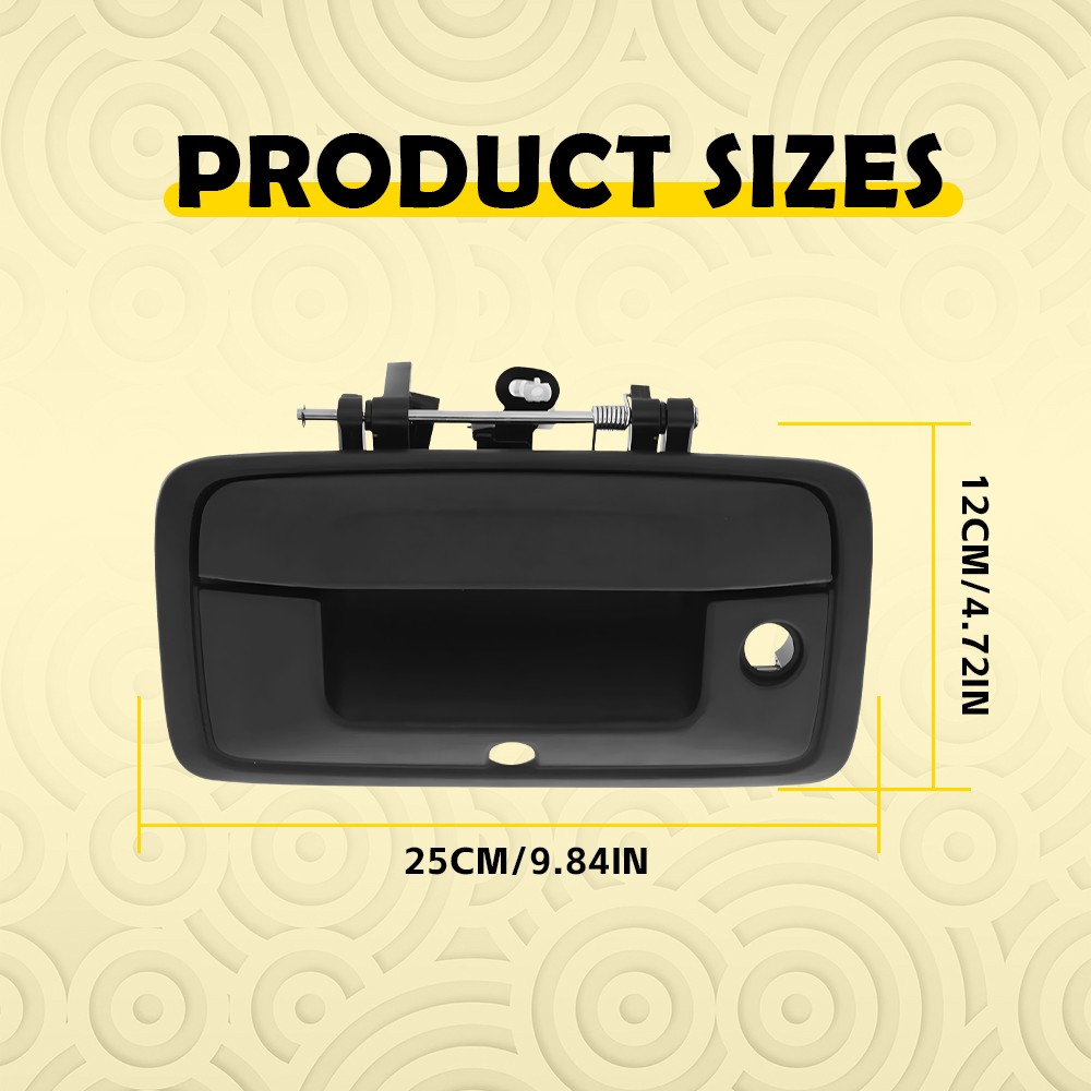 Rear Tailgate Latch Handle Black For 2014-2015 Chevy Silverado / GMC Sierra